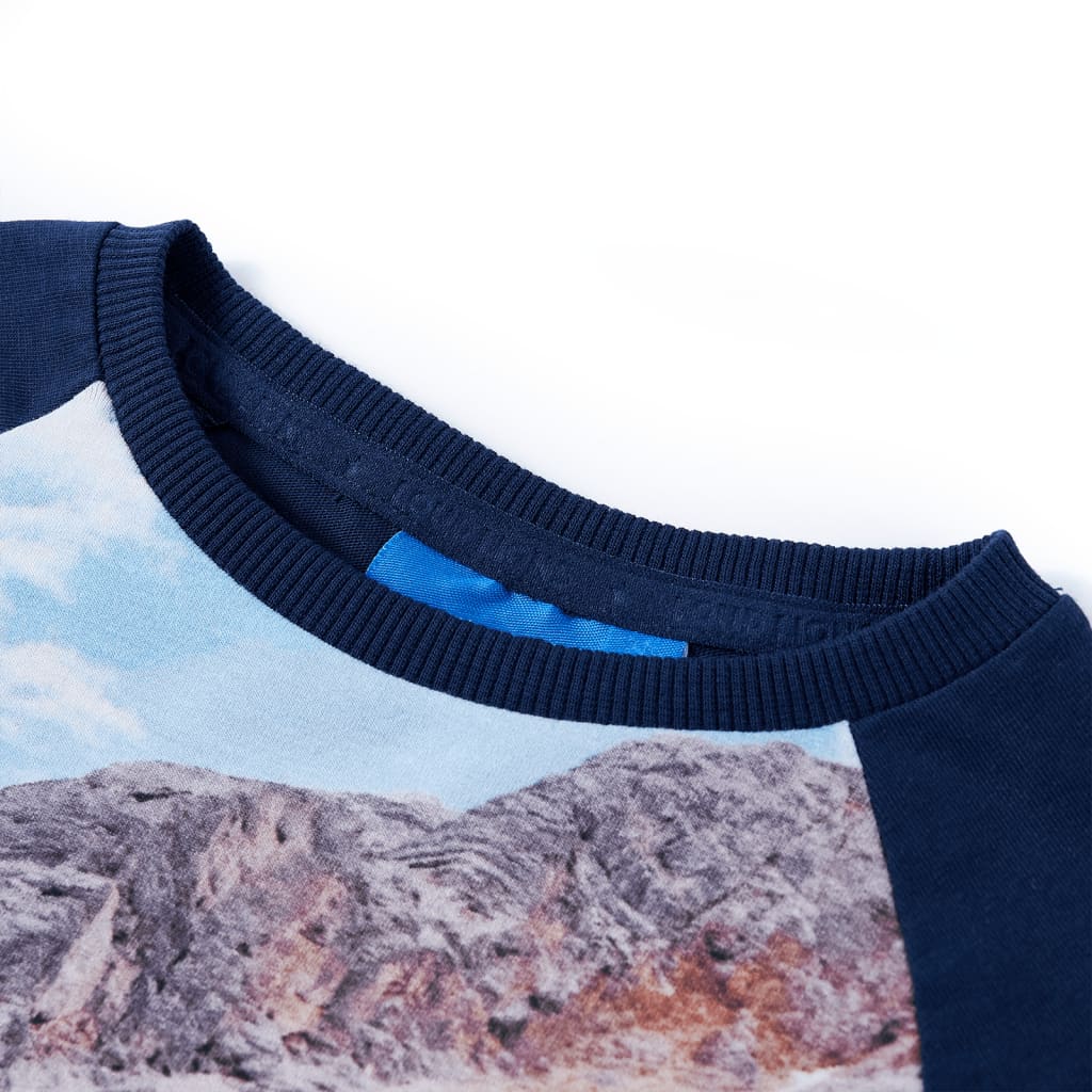 VidaXL Kindershirt mit langen Ärmeln 104 Marineblau