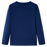 VidaXL Kindershirt mit langen Ärmeln 128 Marineblau