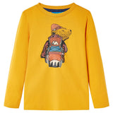 VidaXL Kindershirt mit langen Ärmeln 128 Ocker