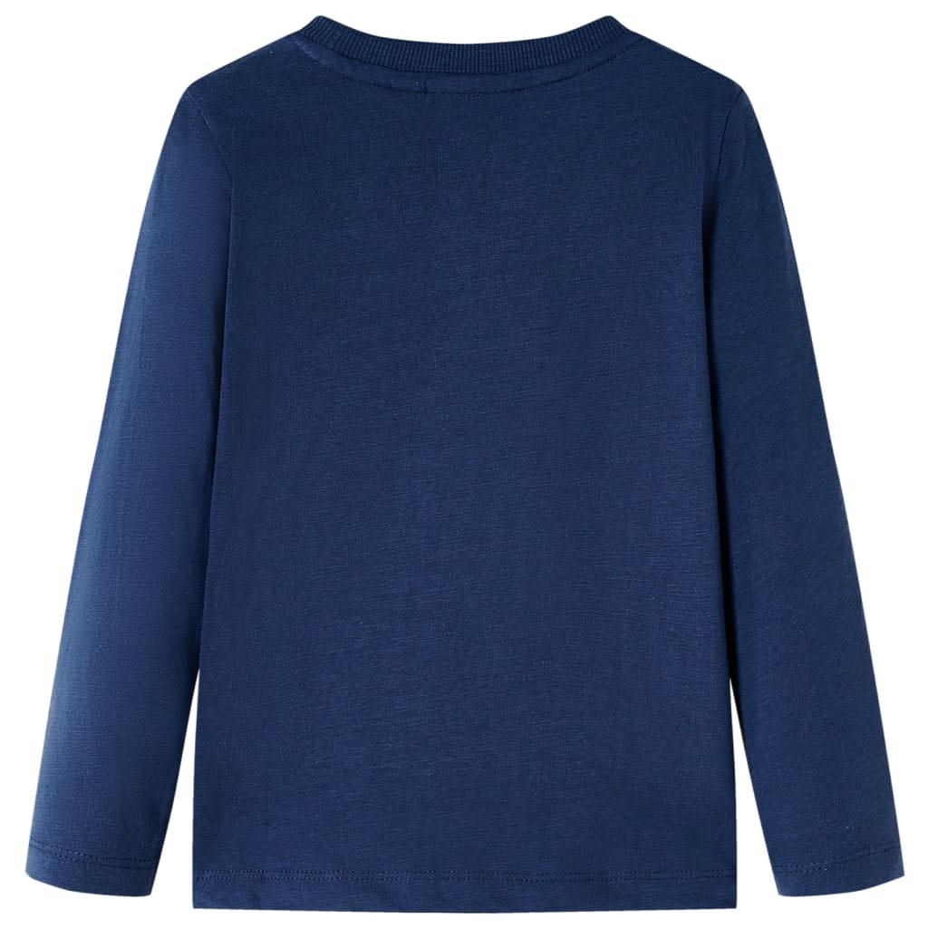 VidaXL Kinderhemd mit langen Ärmeln 116 Marineblau gemischt