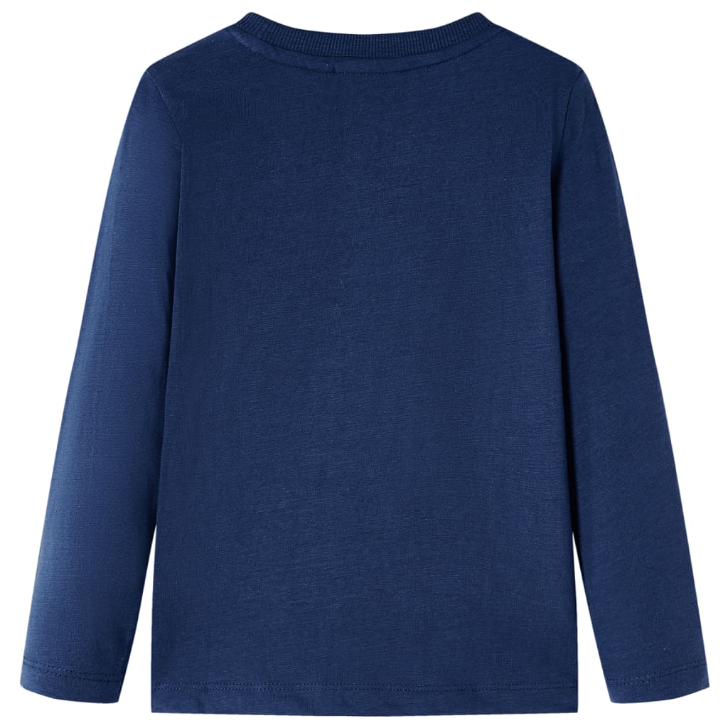 VidaXL Kinderhemd mit langen Ärmeln 128 Marineblau gemischt