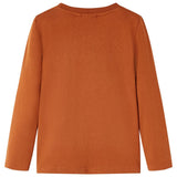 VidaXL Kindershirt mit langen Ärmeln 92 orange-braun