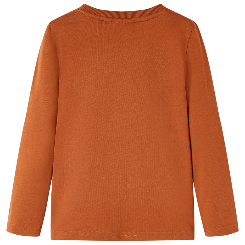 VidaXL Kindershirt mit langen Ärmeln 104 Orange-Braun