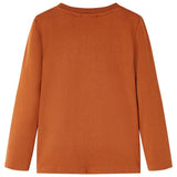 VidaXL Kindershirt mit langen Ärmeln 116 Orange-Braun