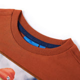 VidaXL Kindershirt mit langen Ärmeln 116 Orange-Braun
