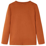 VidaXL Kindershirt mit langen Ärmeln 140 Orange-Braun