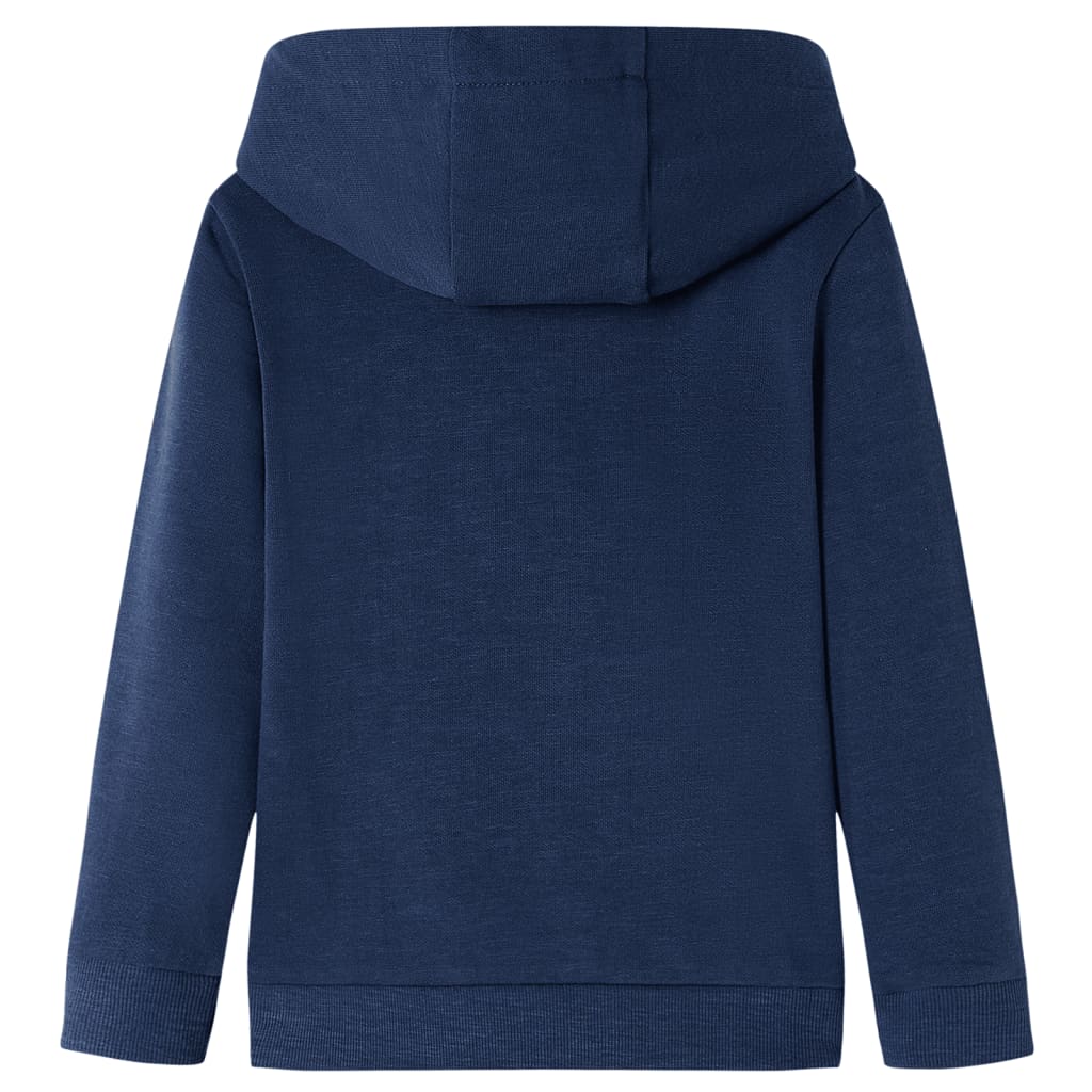 VidaXL Kinderpullover mit Kapuze 92 Marineblau und Orange gemischt