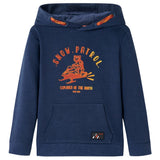 VidaXL Kinderpullover mit Kapuze 116 Marineblau und Orange gemischt