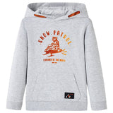 VidaXL Kinderpullover mit Kapuze 92 grau und orange gemischt
