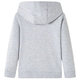 VidaXL Kinderpullover mit Kapuze 104 grau und orange gemischt