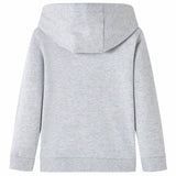 VidaXL Kinderpullover mit Kapuze 128 grau und orange gemischt