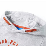 VidaXL Kinderpullover mit Kapuze 140 grau und orange gemischt