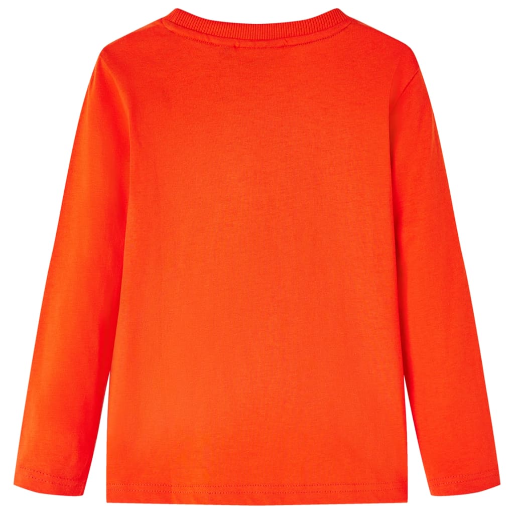 VidaXL Kindershirt mit langen Ärmeln 92 leuchtend orange