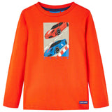 VidaXL Kindershirt mit langen Ärmeln 104 leuchtend orange