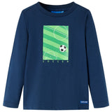 VidaXL Kindershirt mit langen Ärmeln 92 Marineblau
