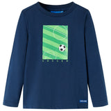 VidaXL Kinderhemd mit langen Ärmeln 140 Marineblau