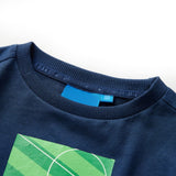 VidaXL Kinderhemd mit langen Ärmeln 140 Marineblau