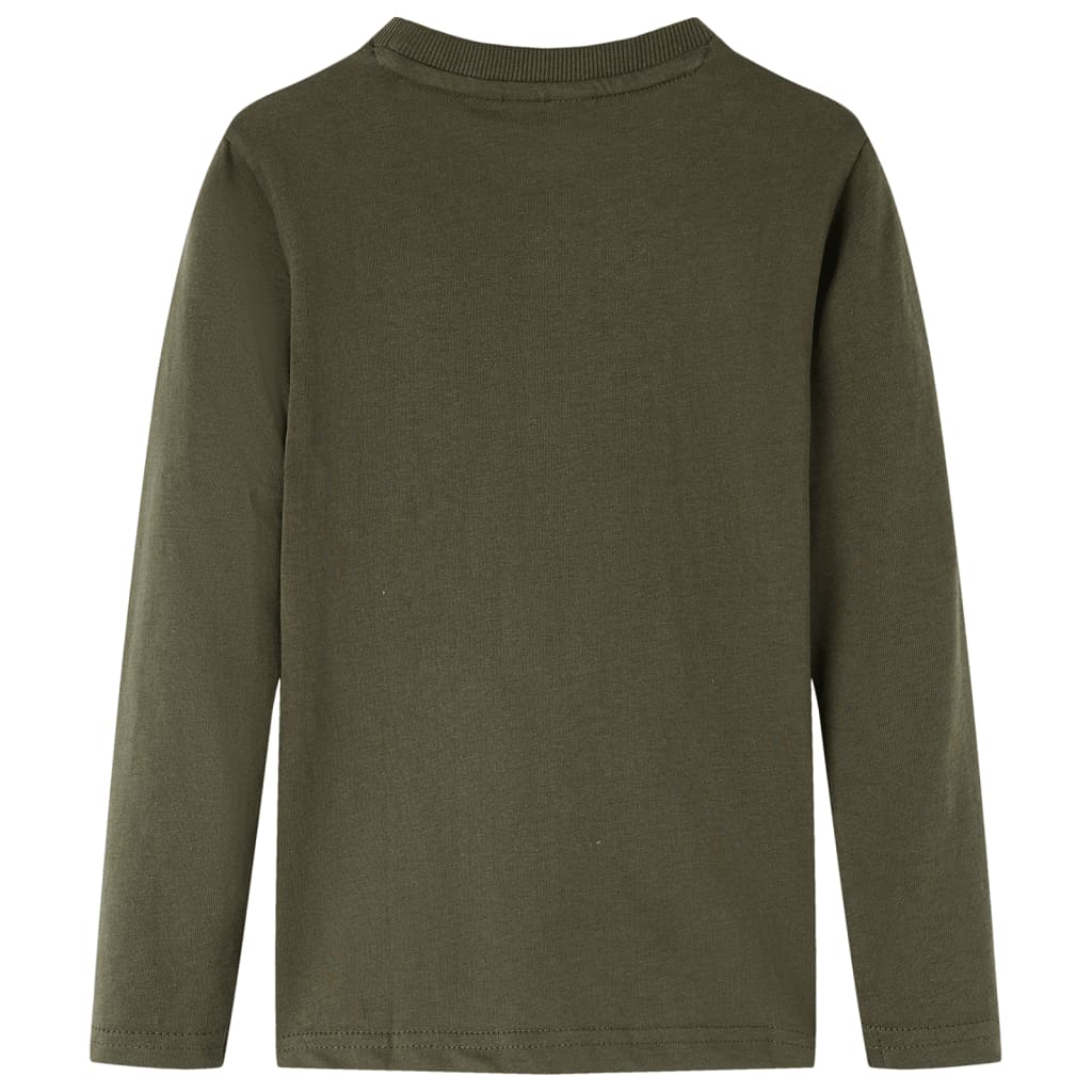 VidaXL Kindershirt mit langen Ärmeln 116 Khaki