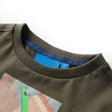 VidaXL Kindershirt mit langen Ärmeln 116 Khaki