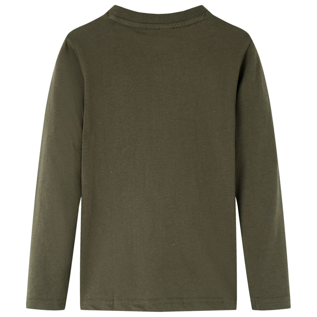 VidaXL Kindershirt mit langen Ärmeln 128 Khaki