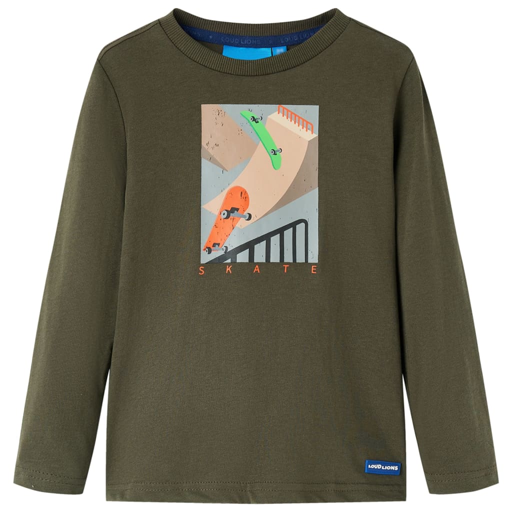 VidaXL Kindershirt mit langen Ärmeln 140 Khaki