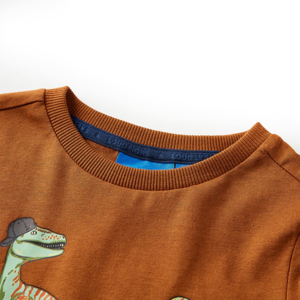 VidaXL Kindershirt mit langen Ärmeln 92 cognacfarben