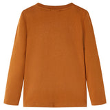 VidaXL Kindershirt mit langen Ärmeln 104 cognacfarben