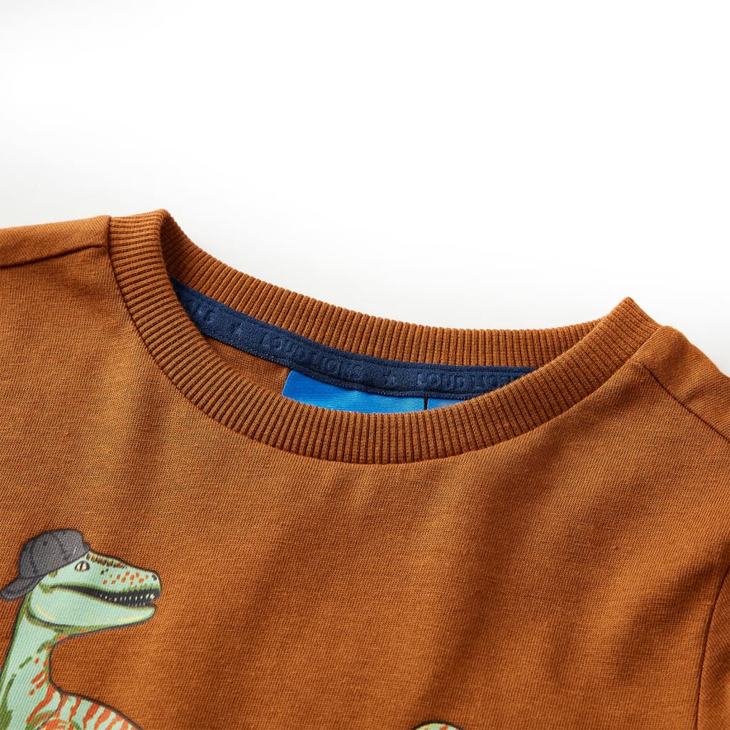 VidaXL Kindershirt mit langen Ärmeln 140 cognacfarben