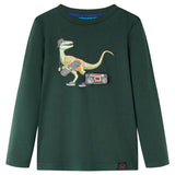 VidaXL Kindershirt mit langen Ärmeln 104 Dunkelgrün