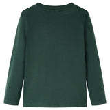 VidaXL Kindershirt mit langen Ärmeln 116 Dunkelgrün