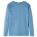 VidaXL Kindershirt mit langen Ärmeln 92 Mittelblau
