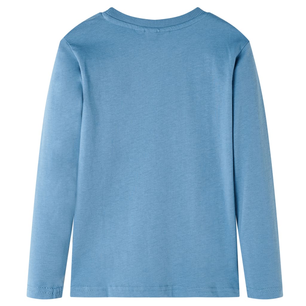 VidaXL Kindershirt mit langen Ärmeln 116 Mittelblau