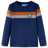 VidaXL Kinderhemd mit langen Ärmeln 140 Marineblau