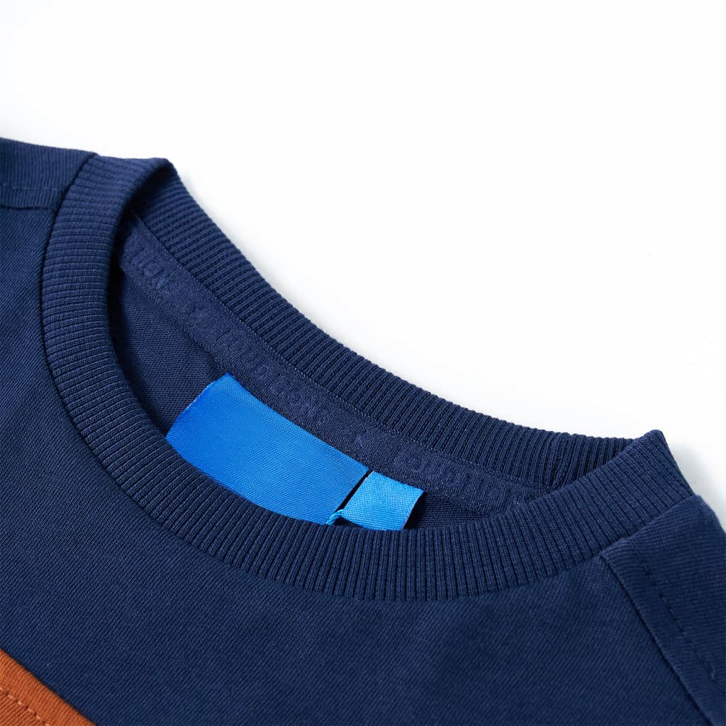 VidaXL Kinderhemd mit langen Ärmeln 140 Marineblau