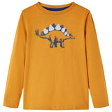 VidaXL Kindershirt mit langen Ärmeln 92 dunkles Ocker
