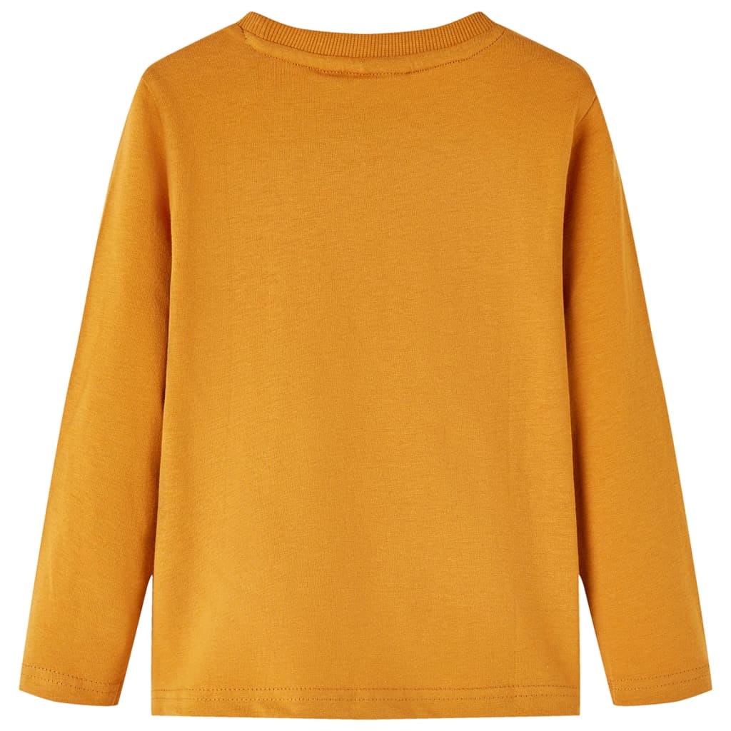 VidaXL Kindershirt mit langen Ärmeln 92 dunkles Ocker