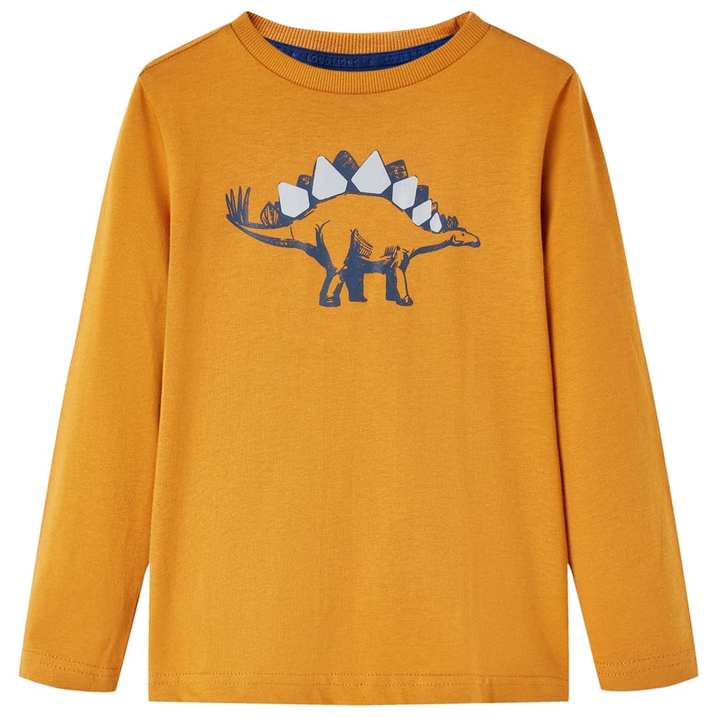 VidaXL Kindershirt mit langen Ärmeln 104 dunkles Ocker
