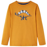 VidaXL Kindershirt mit langen Ärmeln 128 dunkles Ocker