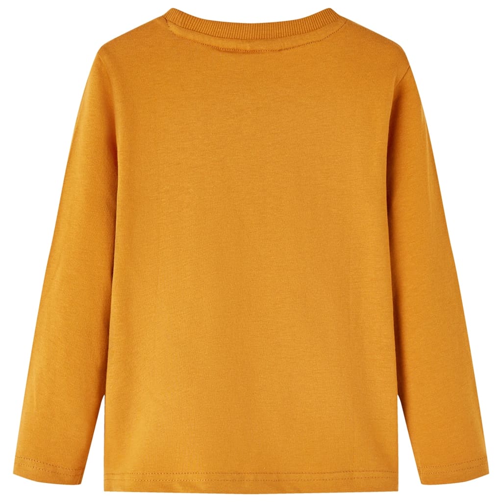 VidaXL Kindershirt mit langen Ärmeln 140 dunkles Ocker