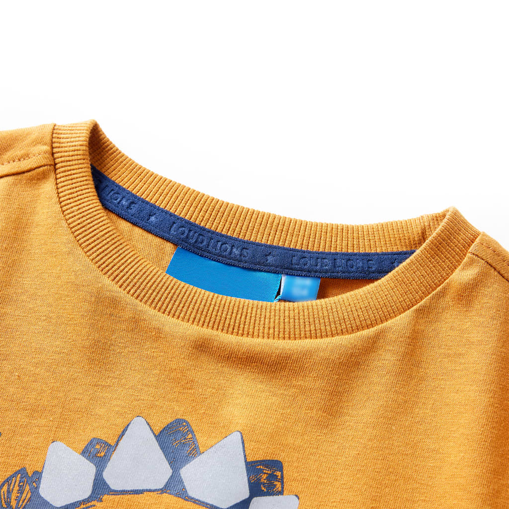 VidaXL Kindershirt mit langen Ärmeln 140 dunkles Ocker