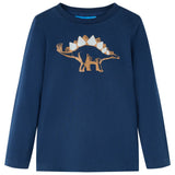 VidaXL Kindershirt mit langen Ärmeln 104 Marineblau