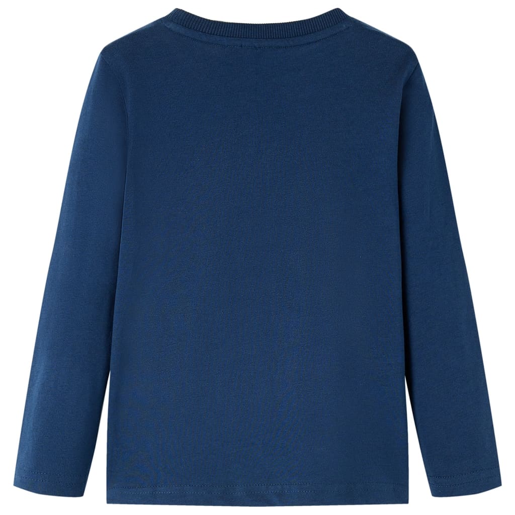 VidaXL Kindershirt mit langen Ärmeln 128 Marineblau