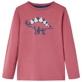 VidaXL Kindershirt mit langen Ärmeln 92 Dunkelrot
