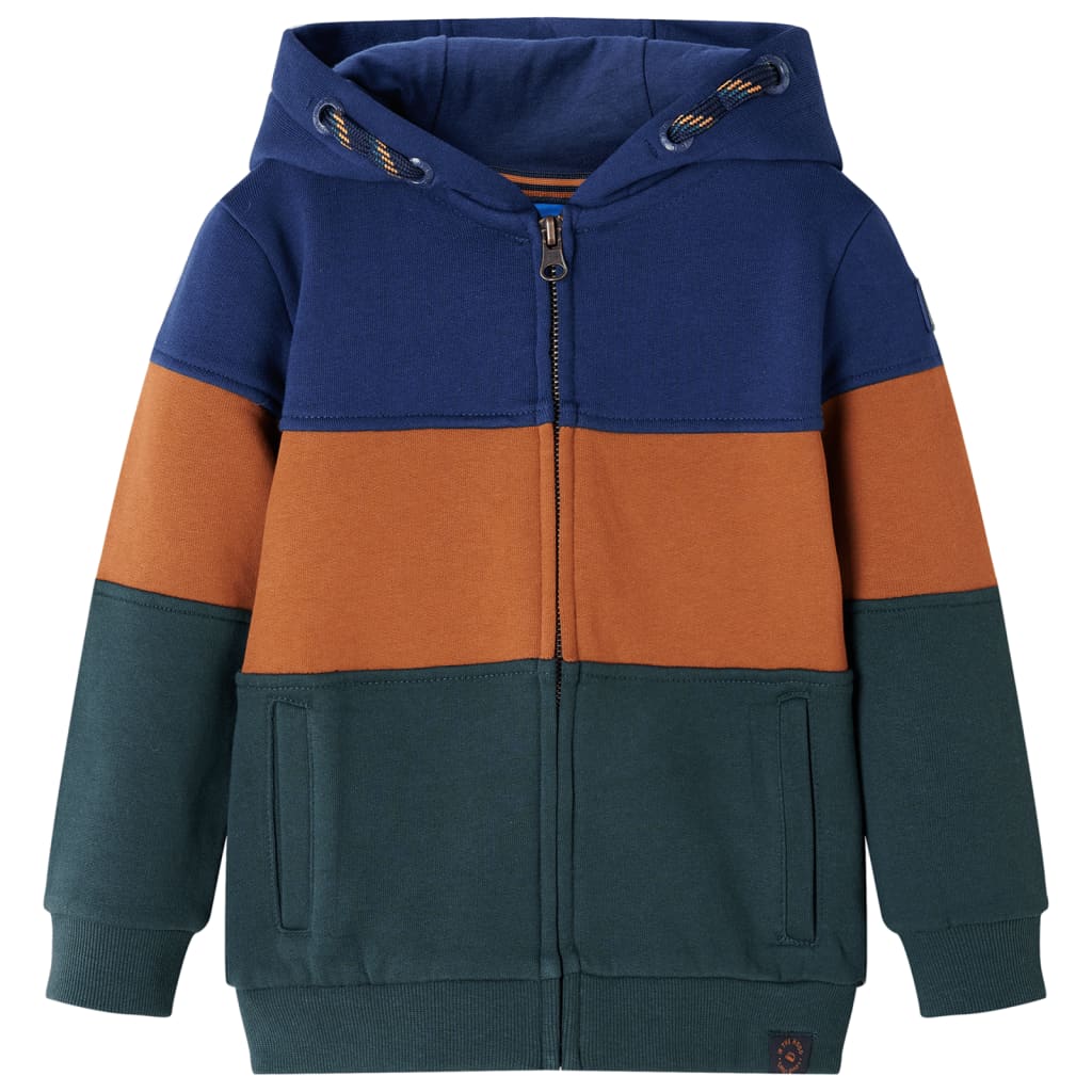 VidaXL Kinderstrickjacke mit Kapuze und Reißverschluss 92