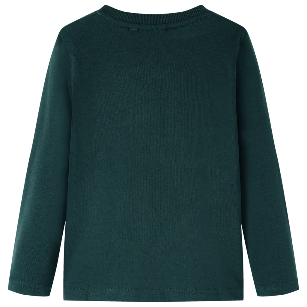 VidaXL Kindershirt mit langen Ärmeln 92 Dunkelgrün
