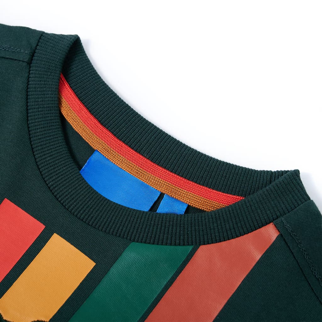 VidaXL Kindershirt mit langen Ärmeln 116 Dunkelgrün