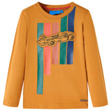 VidaXL Kindershirt mit langen Ärmeln 116 dunkles Ocker