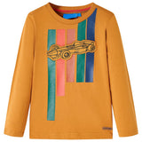 VidaXL Kindershirt mit langen Ärmeln 128 dunkles Ocker
