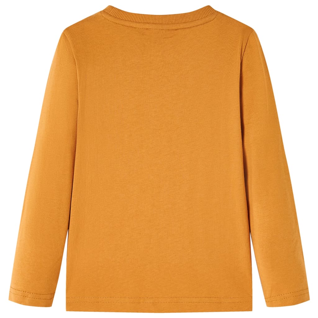 VidaXL Kindershirt mit langen Ärmeln 128 dunkles Ocker