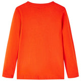 VidaXL Kindershirt mit langen Ärmeln 128 leuchtend orange